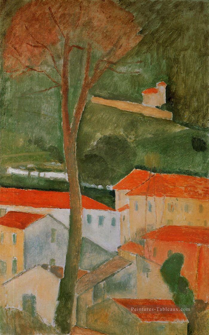 paysage Amedeo Modigliani  Peinture Tableau  en Vente